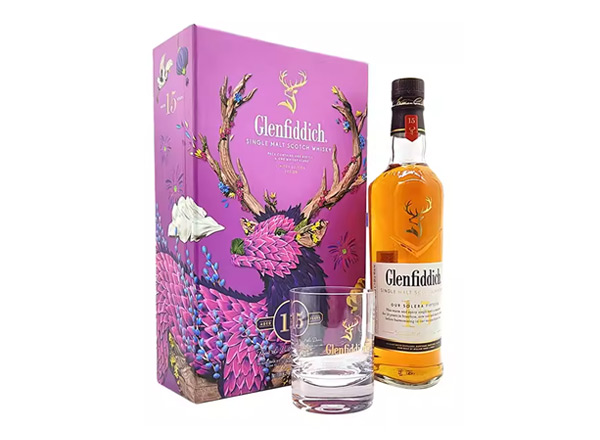 朝阳收购格兰菲迪15年威士忌福鹿礼盒装Glenfiddich苏格兰威士忌700ml上门回收