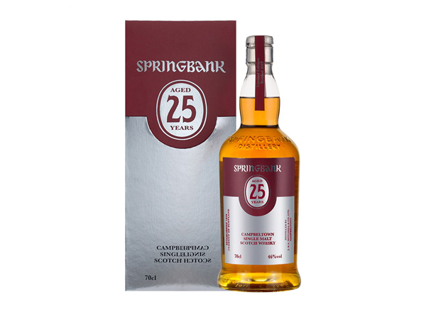 朝阳云顶25年回收云顶威士忌SpringBank 46度坎贝尔镇苏格兰单一麦芽700m进口洋酒威士忌