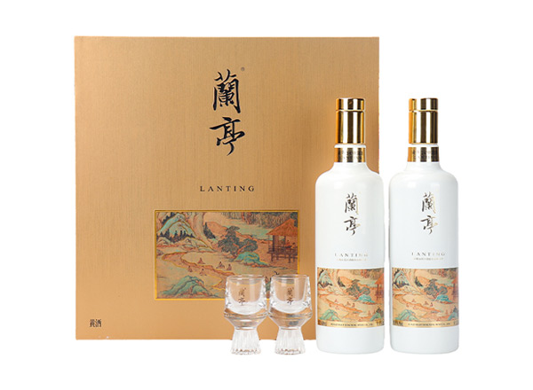 朝阳会稽山兰亭黄酒回收国潮兰亭500ml*2礼盒装
