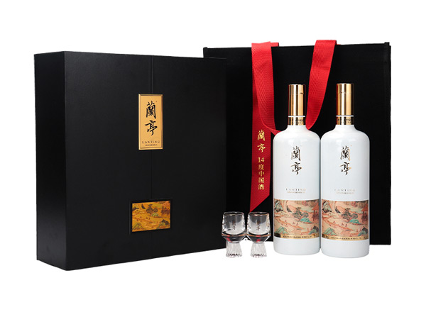朝阳会稽山兰亭黄酒回收兰亭二十年陈酿1L*2礼盒装